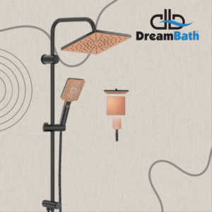 Combine de Douche Rond Copper/Noire