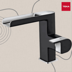 'TEKA FORMENTERA CASCADE MITIGEUR LAVABO NOIRE / CHROME