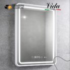 Vida Rectangle Miroir LED 3 Fonctions , Anti buée avec contour en Aluminium